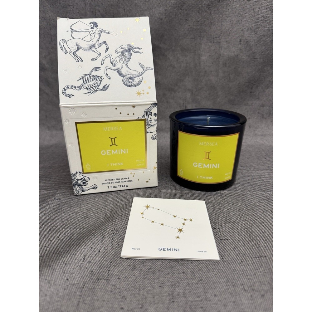 Mersea Gemini Zodiac Candle Air Rose Eucalyptus Birthday Gift Mother's Day
